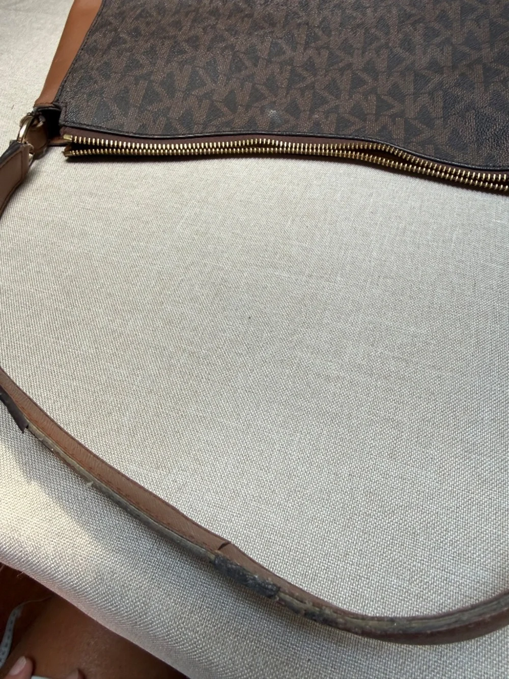 Michael Kors Large Eden Brown Hobo Shoulder Bag Purse